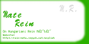 mate rein business card